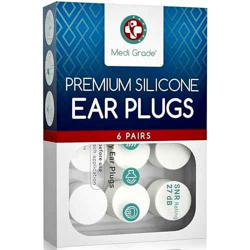 Silicone Ear Plugs for Sleeping [9 Pairs] by Medi Grade - Custom Fit Soft Silicone Ear Plugs That Block Out Snoring 27dB ? Noise Reduction Reusable Earbuds - Bonus Travel Cases, Ear Towel, Hair Ties