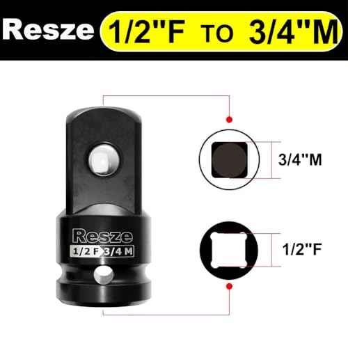 2PCS Impact Socket Adapter and Reducer Set,3/4"to 1/2" & 1/2"to 3/4" Drive Socket Adapter Set, Square Adapter Breaker Bar Wrench Conversion Kit Mechanic tools