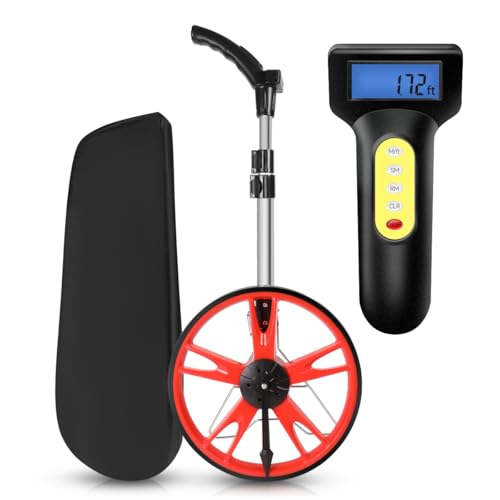 Auto Dynasty Digital Measuring Wheel 3-Section Folding with Backpack, Backlit LED Display