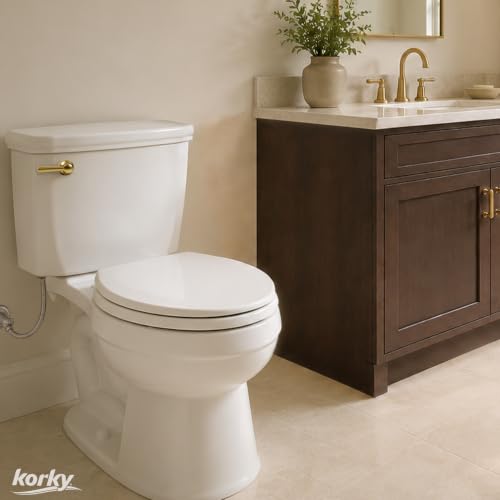 Korky Strongarm Metal Toilet Handle & Lever Brushed Gold 12.5 x 4 x 2