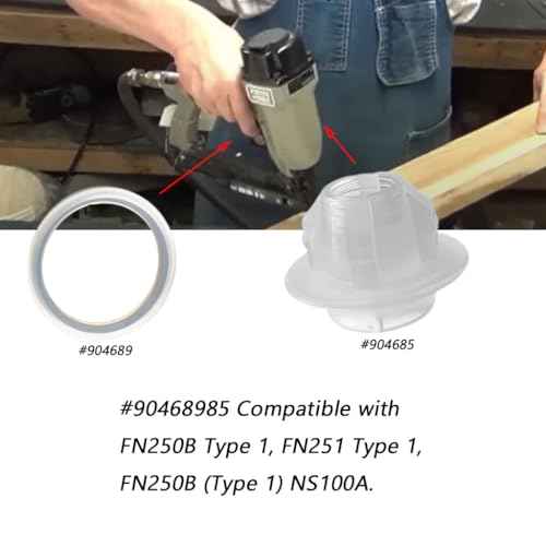 Nailer Set Nailer Head Valve Seal 904689 Piston Stop 904685 Compatible with Cable FN250B FN251 Air Nailers (1 pack)