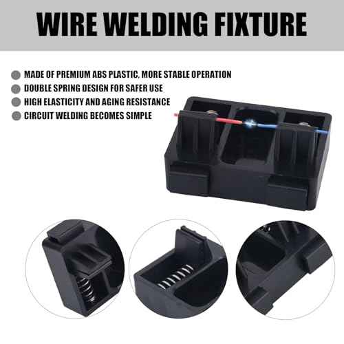 Electric Wire Welding Fixture, Adjustable Spring Design Electrode Wire Holder for Soldering ABS Plastic Solder Helping Hands for Automotive Repair Electrical Work MIG TIG Accessories