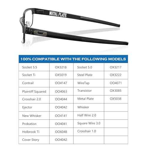 Replacement Nose Pads for Oakley Socket 5.5 OX3218/Socket 5.0 OX3217/Socket Ti OX5019/Steel Plate OX3222/Contrail Eyeglasses
