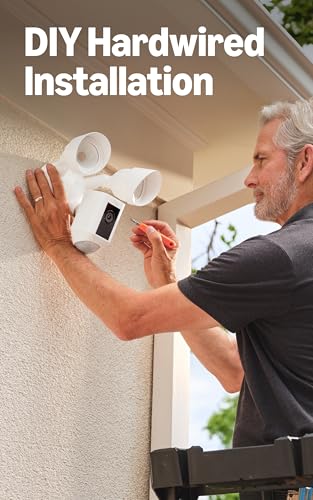 Ring Floodlight Cam Wired Plus Outdoor Security Camera with 1 White Camera