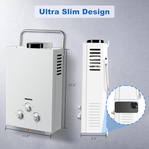 Portable 6L Propane Tankless Water Heater for RV Camping Boat Cabin