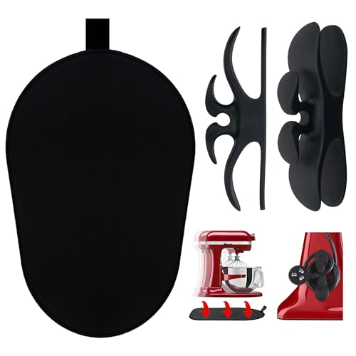 KIDOT Sliding Mat for KitchenAid 5-8 Qt Bowl-Lift Stand Mixer, 14.57 x 10 Black