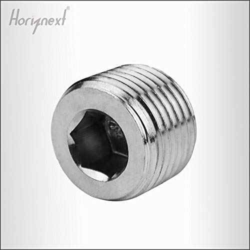 npt 1/4 stainless steel 304 male thread internal hex countersunk pipe plug fitting, adapt tube socket connect water valve boat cap (4 pcs)
