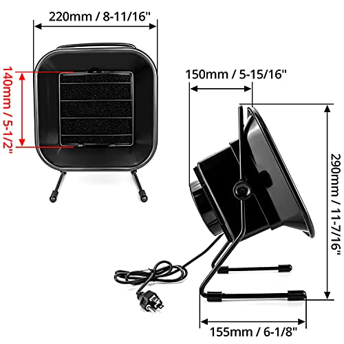 QWORK Premium Fume Extractor, Solder Smoke Absorber With Adjustable Angle