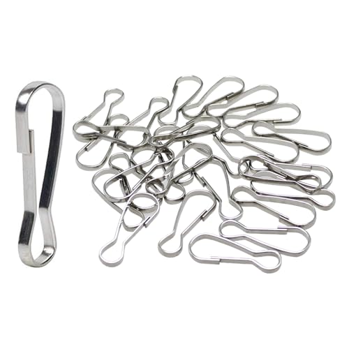 25mm Silver Stainless Steel Spring Hooks 100PCS Lightweight Lanyard Clips