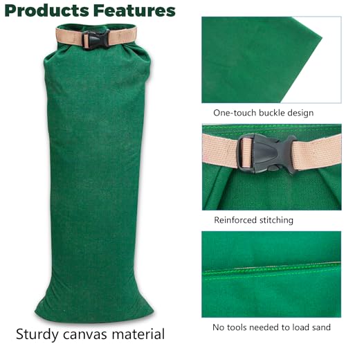 6 Pack Flood Water Barrier Sand Bags,Thickened Long Canvas Flood Protection Sandbags,Winter Bags for Swimming Pool Covers,Reusable Quick Flood Barrier for Home Flood Control