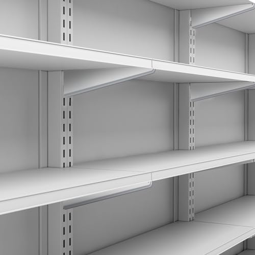 Yalikop 10 Pack Adjustable Shelf Brackets 11.5 Inch White Heavy Duty Wire Shelving