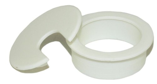 MyCableMart 1 3/4" Cut-Hole Size White Round Wire Management Grommet with Removable Lid