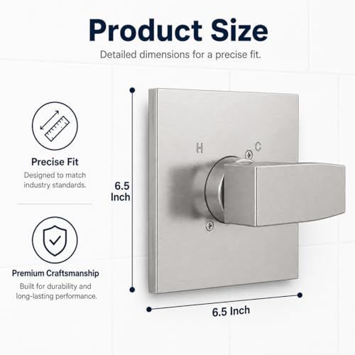 GUOLAIBA Brushed Nickel Shower Trim Kit for Delta R10000 Universal Valve - Modern Replacement Handle