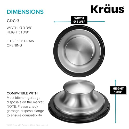 Kraus Universal Kitchen Sink Stopper for Garbage Disposals GDC-3