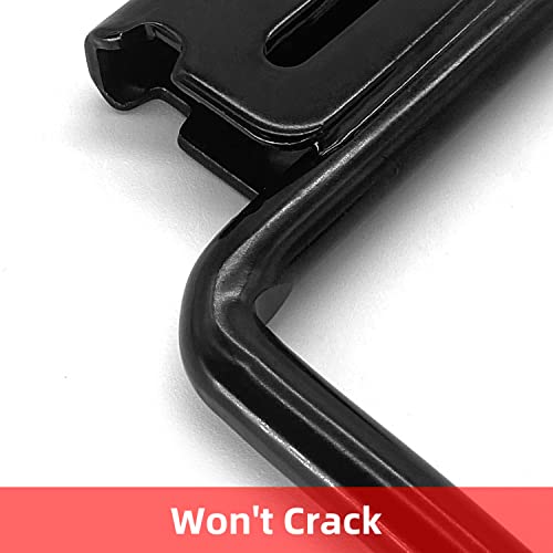 12PCS E Track J Hooks Heavy Duty E Track X Track Steel Hanger, Spring Fitting E Track Accessories for Enclosed Trailer, Cargo Van,Semi-Trucks Trailer,Black