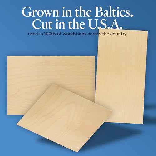 Baltic Birch Plywood 24 x 24 x 1/2 Inch - 12 mm Craft Wood, Pack of 2 B/BB Grade, Stronger Than Basswood or Balsa, Perfect for Laser, CNC Cutting, Wood Shelves by Woodpeckers