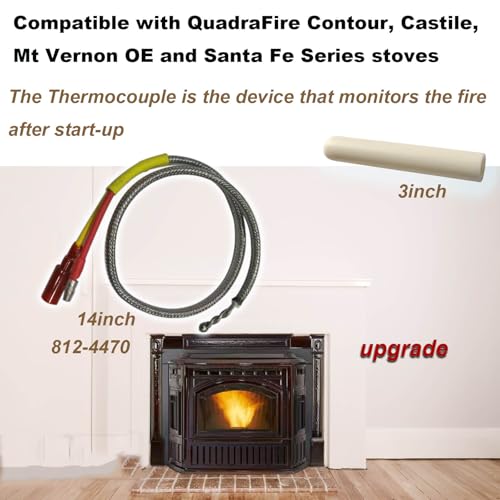 Replacement Thermocouple 812-4470 with Protection Tube Bundle Kit for Castile Contour Mt Vernon