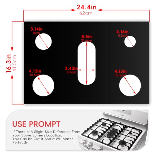 Samsung Gas Stove Burner Covers 2-Pack - Non-Stick, Reusable, 24.4 x 16.3 in