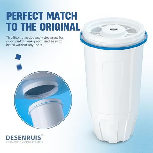 DESENRUIS Water Filter Replacement Pack of 4 for Zero Pitcher & Dispenser ZR-001, ZR-004, ZP-006, ZR-017
