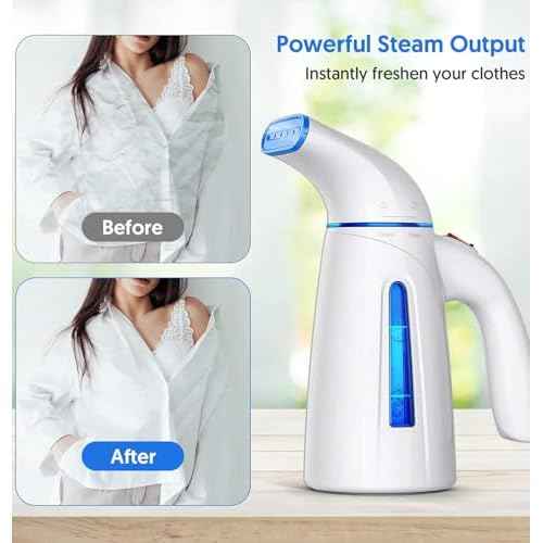 OGHom Steamer for Clothes, Handheld Clothing Steamer for Garment, 240ml Big Capacity 700W Portable Travel Steam Iron (Blue)