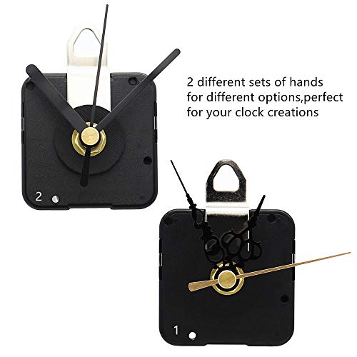 TIKROUND Silent Quartz Clock Movement 17/32 Inch Shaft with Small Hands - Replacement Part