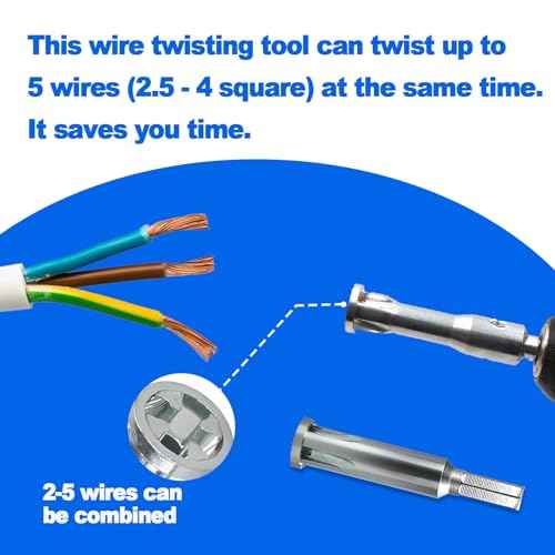 2 Pack Wire Twisting Tool, Electric Wire Twister, Hex Twisting, Wire Nut Twister for Drill, Electrician Tools Wire Nut Twister Hand, Wire Twister Tool for Impact Drill