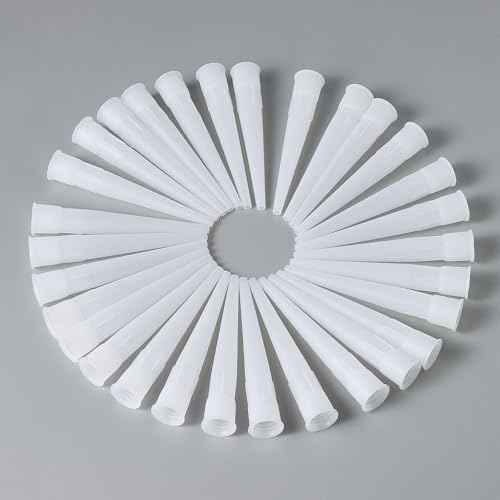 QDiShi Caulking Nozzle Tips 10cm/4inch 30Pcs - Plastic Caulking Gun Extender for Seamless Sealant Application, Caulk Nozzle Tip Tool