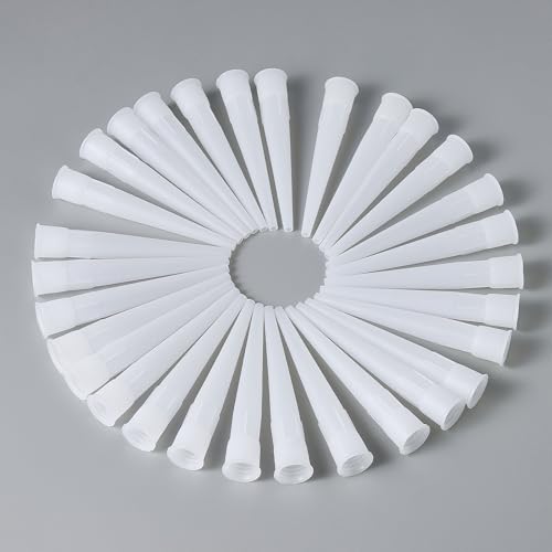 30Pcs Plastic Caulking Gun Extender - Caulk Nozzle Tips 4inch for Sausage Caulking Gun Application, Caulk Nozzle Tip Tool Easy To Use(White)