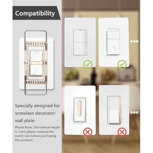 Light Switch Guard for Screwless Wall Plate, ILIVABLE Child Proof Self-Adhesive Rocker Switches Cover Prevents Kids or Accidental Turned On/Off Switch While Allowing Access (Clear, 1 Pack)