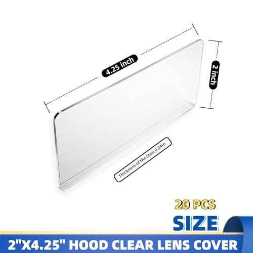 20 Pack 2" x4.25" Replacement Clear Welding Lens 2x4 1/4 optical grade Welding Lens And Eyes