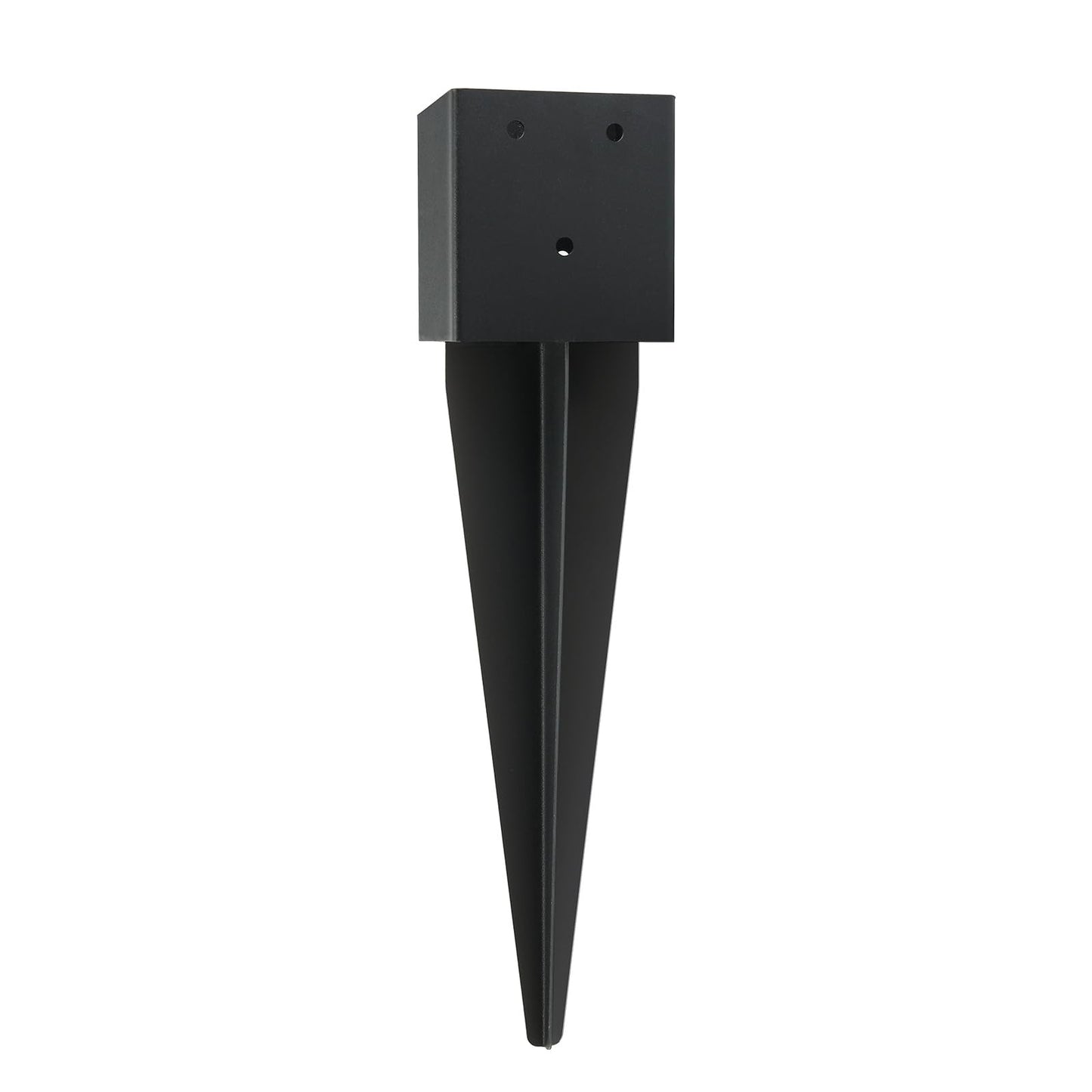1 Pcs 4"x4" Fence Post Anchor Ground Spike,(Internal 3.6"x3.6"),Metal Post Stake Ground 16" with Black Powder-Coated,Fence Stakes Post Base for Deck,Fence,Porch,Railing,Mailbox.