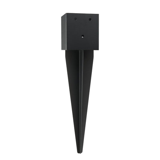 1 Pcs 4"x4" Fence Post Anchor Ground Spike,(Internal 3.6"x3.6"),Metal Post Stake Ground 16" with Black Powder-Coated,Fence Stakes Post Base for Deck,Fence,Porch,Railing,Mailbox.