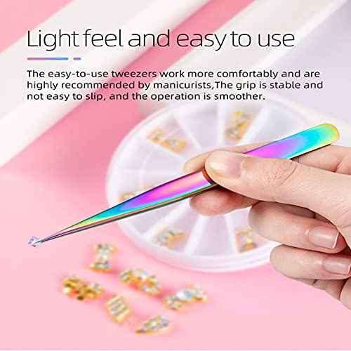 Tweezers Set, Diamond painting tools,Eyelash Extension Tweezer,Anti-Static Stainless Steel Curved of Tweezers for Diamond painting, Electronics, Laboratory Work, Jewelry-Making, Craft, Soldering