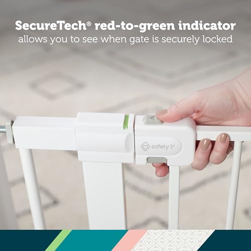 Safety 1st Easy Install Walk-Through Baby & Pet Gate 29-38" White, 28" Tall, 1-Pack