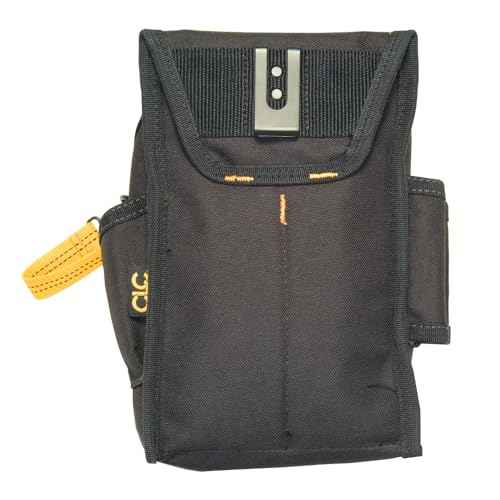 CLC Custom Leathercraft 1524 Ziptop Utility Pouch, Medium, Black, 11 Pockets