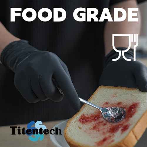 Disposable Nitrile Exam Gloves Black Cooking Gloves Disposable Food Safe 3mil 100PCS/BOX