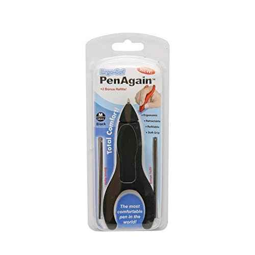 PenAgain ErgoSof Pen Ehlers-Danlos Arthritis Carpal Tunnel Pain Relief Black (00022)