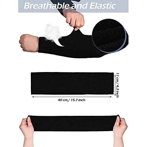 Geyoga 2 Pairs Forearm Sleeve for Men Women Arm Protectors for Thin Skin and Bruising Cut Dog Bite Resistant