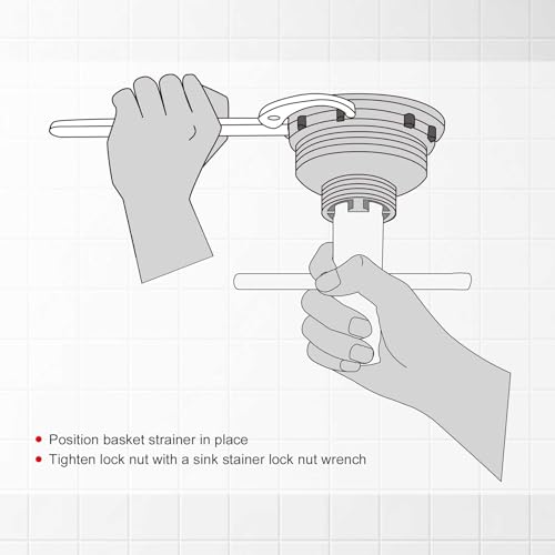 HAUTMEC Basket Strainer Wrench, Double Working End, Universal Sink Basket Strainer Wrench PL0029