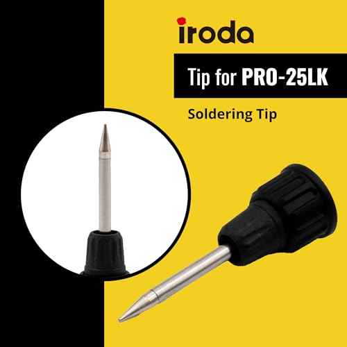 Iroda Solderpro 25LK Spare Soldering tips Set for Battery Rechargeable Soldering Iron, Inlcudes Conical Tip, Pointed Conical Tip, Hot Knife.