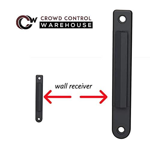 Crowd Control Warehouse - CCW Series WMB-220 Fixed Wall Mount Retractable Belt Barrier - 15 Foot, Yellow"Caution - DO NOT Enter" Black Letters Belt with Black ABS Case