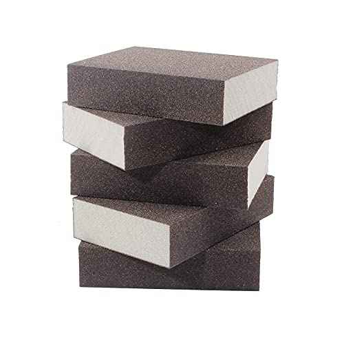 100 Grit Medium Sanding Block - 12Pcs, Wet Dry Sanding Sponge Foam Sandpaper Block Washable & Reusable Sandpaper Sponge for Drywall Wood Plastic Metal Furniture