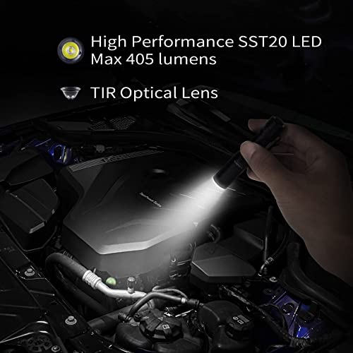ThruNite Archer Mini USB-C Pocket EDC Flashlight - 405 Lumens, Waterproof, Black (Variation: Cool White)