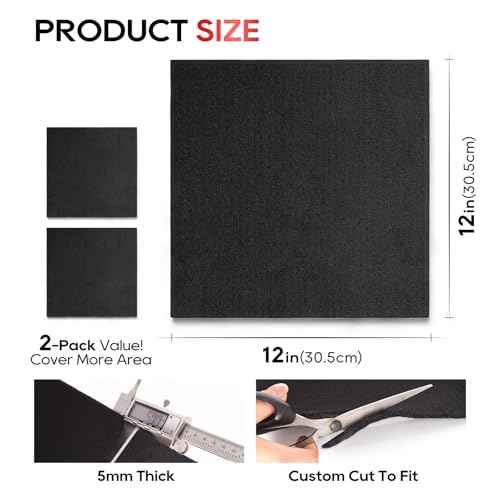 TOPDC 2 Pack Welding Blanket 12x12 Inch, High Temp Resistant Carbon Felt Pad, 5mm Thick Heat Shield Fabric Withstands 2200¢µ, UL94&MSDS Certified, Flexible&Cuttable for Welding Soldering Grill Firepit