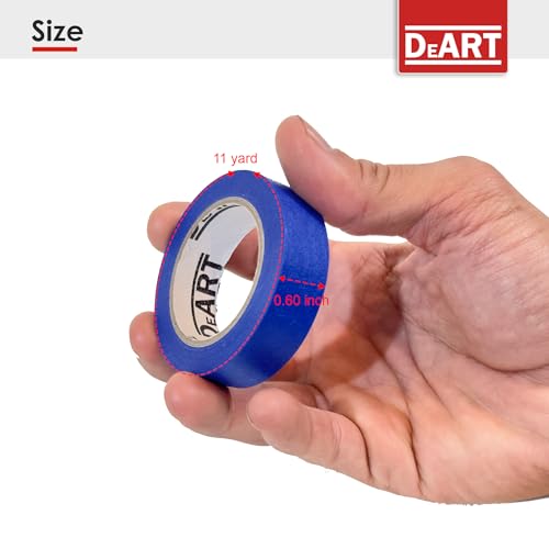 DEART Colored Masking Tape Set 8 Rolls 0.6 Inch for Crafts & Painting