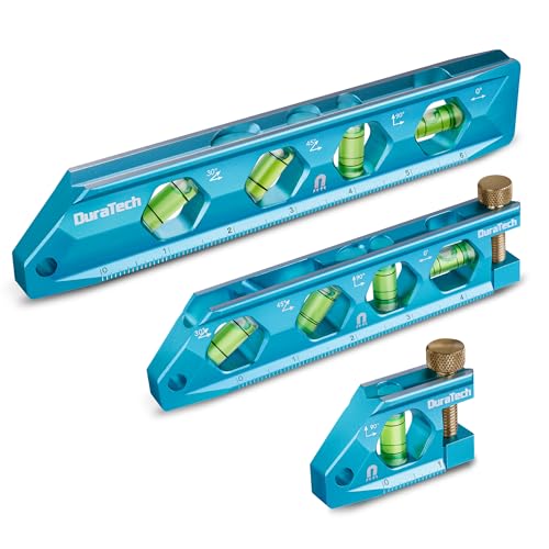 DURATECH 3-Piece Magnetic Torpedo Level Set 2.5/6.25/8 inches with V-Groove