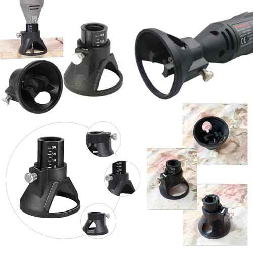 2 Pack Rotary Tool Guide Router Attachement Locator Positioner with Depth Gauge for Cutting Carving Engraving Grinding Milling Cutter Electric Drill Bits Routering Tool Project Woodworking