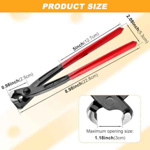 9 Inch Ear Clamp Pliers ? Chrome Vanadium Steel for Easy Hose/Pipe Install & Remove, Cuts Tool Clutter ? Ideal for Tight-Space Repairs, Car Fuel Lines & DIY Projects