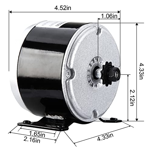 Vevitts 24V 350W Electric Motor for E-Scooter and Bike Replacements