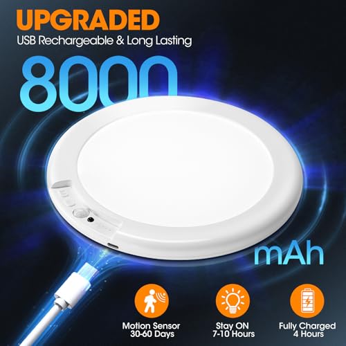 Gotopceed Rechargeable Motion Sensor Ceiling Light 3 Color Temperatures 1 Pack